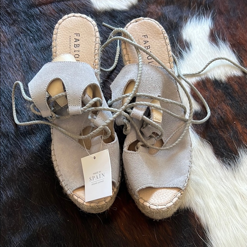 Women's Gray Espadrille Sandals